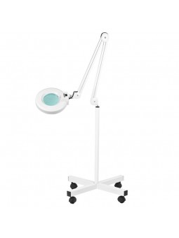 Lampa lupa S4 + statyw biała