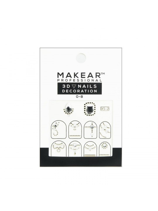 Makear 3D Nails Decoration 08 - stickers for nails with zircons