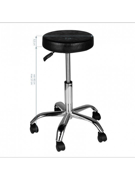 AM-310 cosmetic stool, black