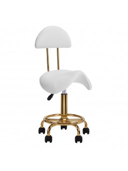 Cosmetic stool 6001-G gold - white