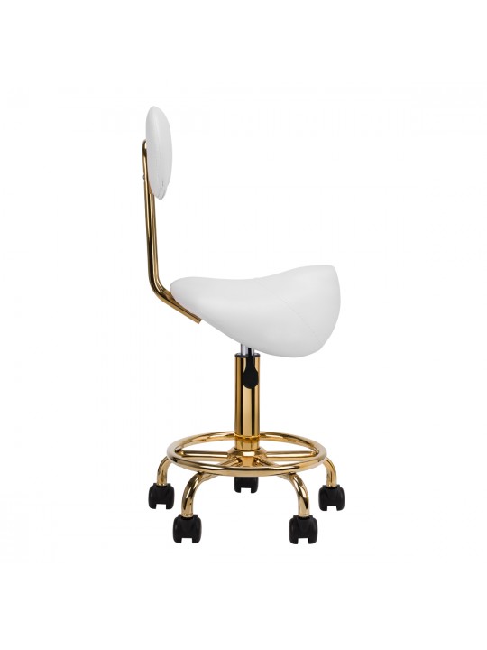 Cosmetic stool 6001-G gold - white