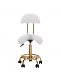 Cosmetic stool 6001-G gold - white