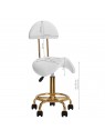 Cosmetic stool 6001-G gold - white