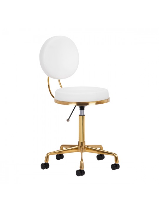 Kosmetická stolička H5, bílé zlato