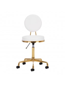 Taboret kosmetyczny H5 złoto biały