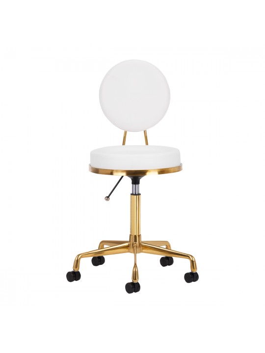 H5 cosmetic stool, white gold