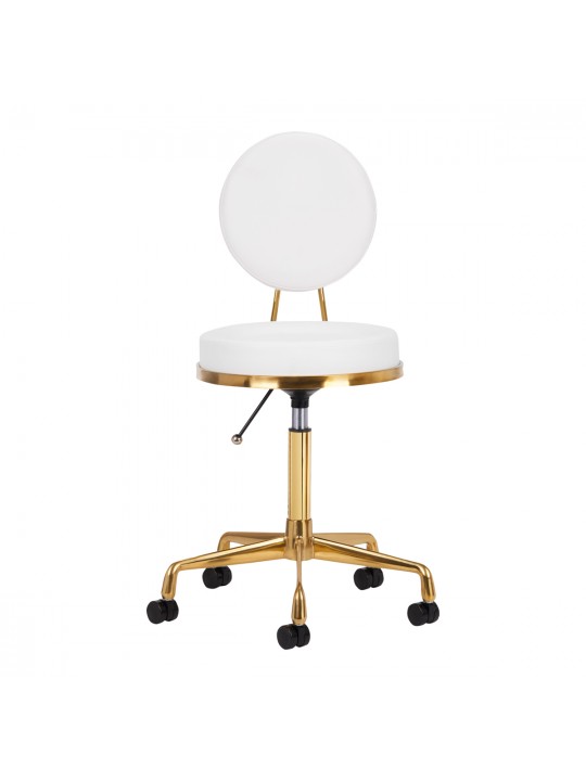 Kosmetická stolička H5, bílé zlato
