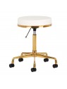 H4 cosmetic stool, gold and white