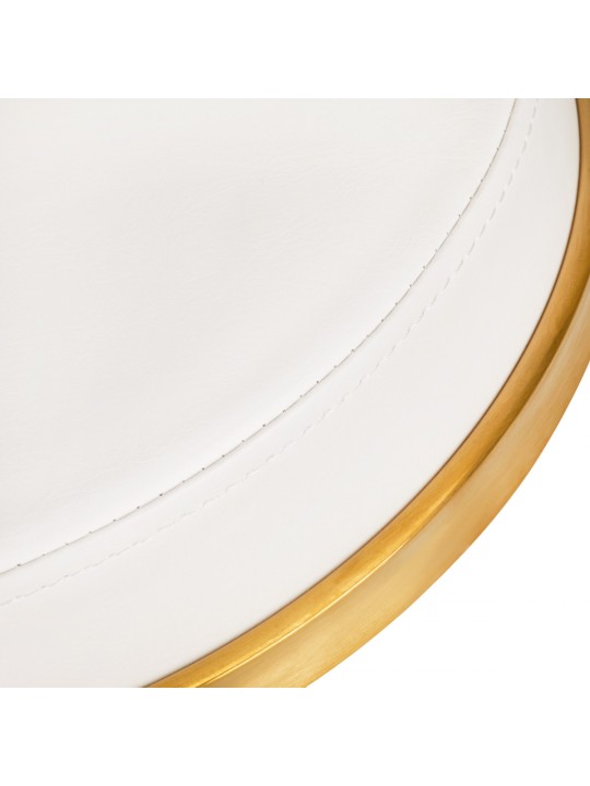 H4 cosmetic stool, gold and white