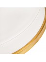 H4 cosmetic stool, gold and white