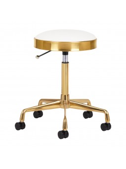 H7 cosmetic stool, gold and white