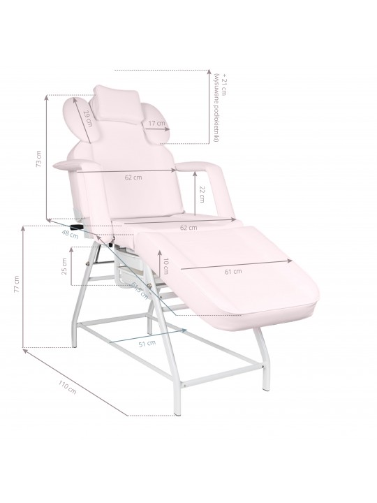 Ivette pink eyelash treatment chair