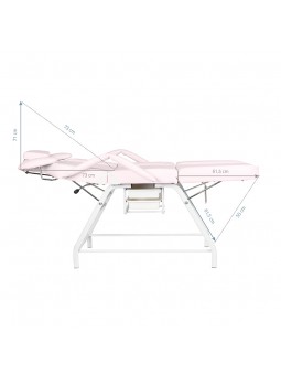 Fotel zabiegowy do rzęs Ivette różowy