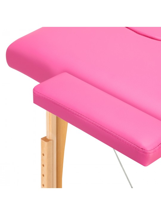 Stół składany do masażu drewniany Komfort Activ Fizjo 2 segmentowe róż