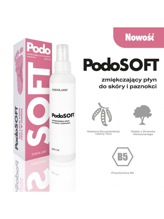 Podoland PodoSoft 200 ml - Weichmachende Flüssigkeit für Haut und Nägel