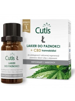 CUTIS Ł Lak na nehty s CBD 10 ml - péče o nehty s lupénkou, onycholýza