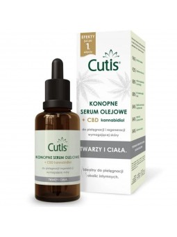 CUTIS - Ser cu ulei de canepa cu CBD 50ml - regenerarea pielii uscate