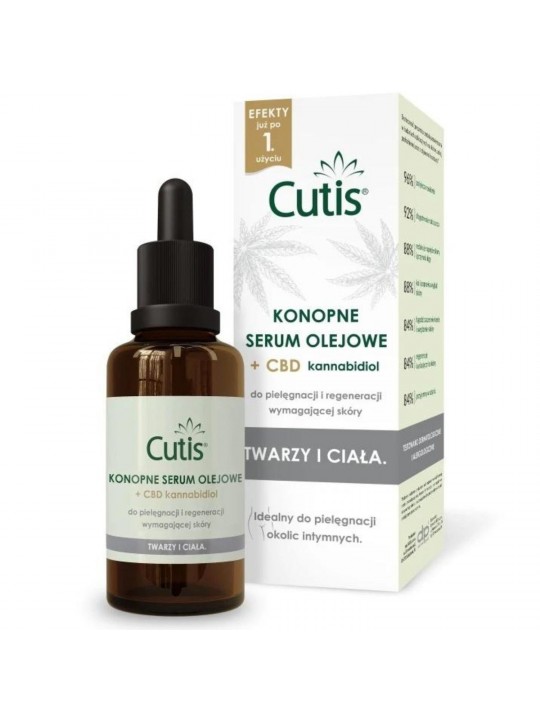 CUTIS - Ser cu ulei de canepa cu CBD 50ml - regenerarea pielii uscate