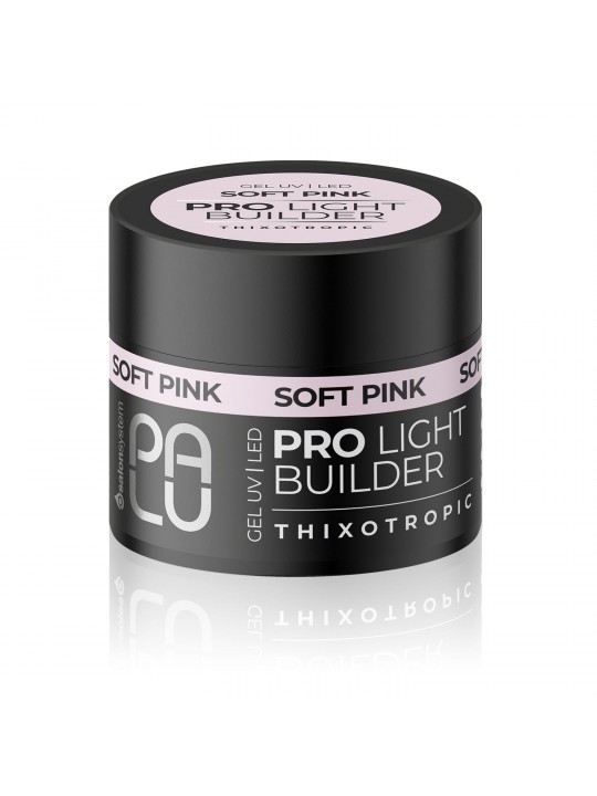 Palu Gel Pro Light Builder Thixotropic Soft Pink UV/LED - Daugiafunkcinis Builder gelis nagų formavimui 90g