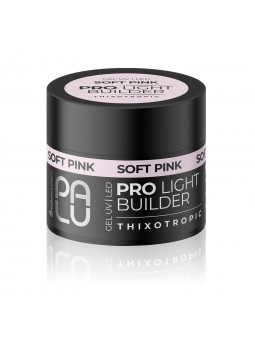 Palu Gel Pro Light Builder Thixotropic Soft Pink UV/LED - Gel de construcție multifuncțional pentru aranjarea unghiilor 45g