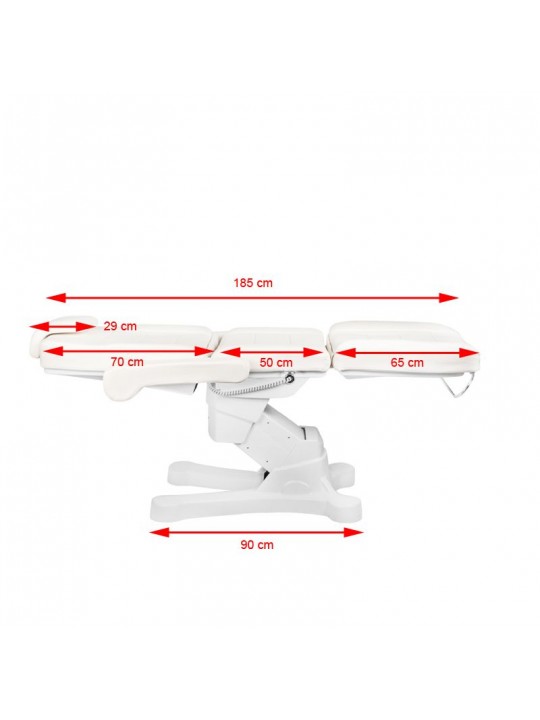 ELEKTRINĖ KOSMETINĖ KĖDĖ. A-207 WHITE/IVORY (4 VARIKLIAI)