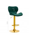 4Rico Bar stool QS-B15, green velvet