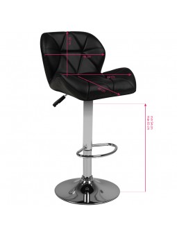 Hoker barowy M01 pikowany regulowany czarny