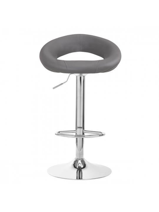 Scaun de bar eco 4Rico QS-B10, piele gri