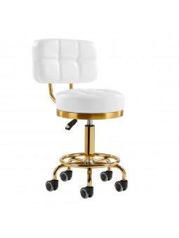 Gold AM-830 cosmetic stool, white