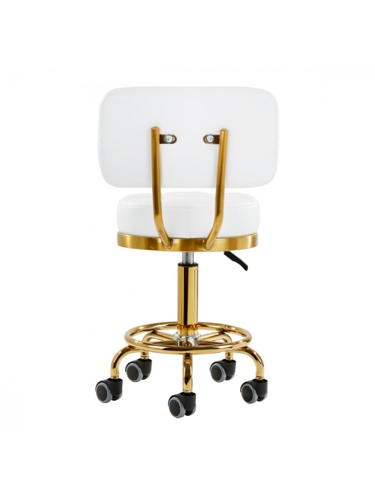 Gold AM-830 cosmetic stool, white