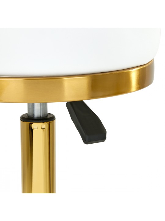 Gold AM-830 cosmetic stool, white