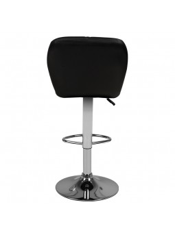 M06 quilted, adjustable bar stool, black