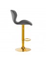 4Rico Bar stool QS-B15, gray velvet