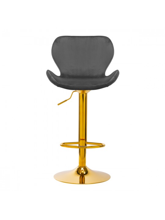 4Rico Bar stool QS-B15, gray velvet