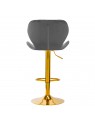 4Rico Bar stool QS-B15, gray velvet