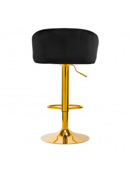 4Rico Scaun de bar QS-B16g, catifea neagra