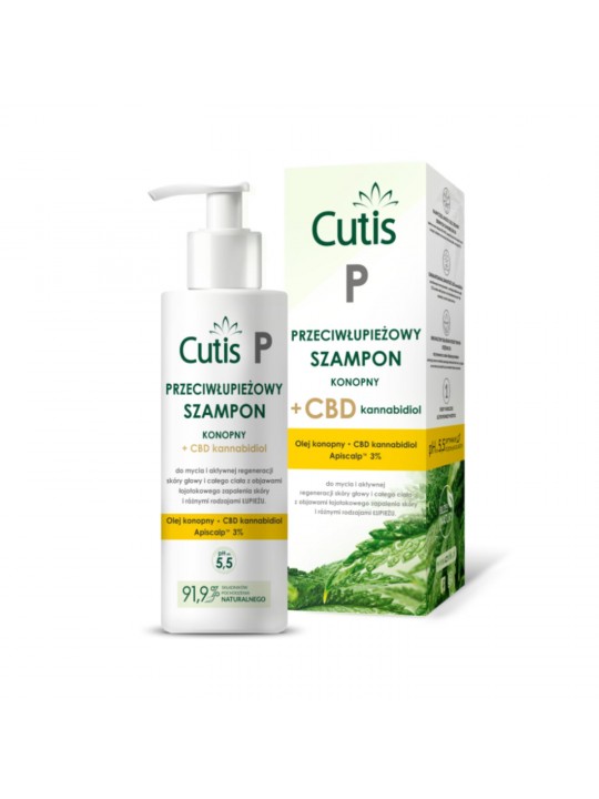 CUTIS P - Konopí + CBD šampon proti lupům 150ml