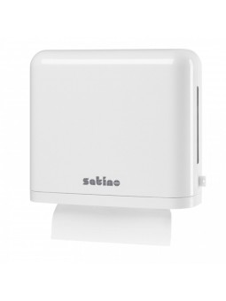 ZZ type towel dispenser - small white plastic Satino by Wepa