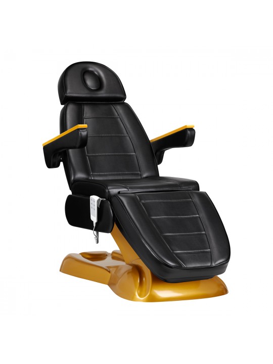 Fotel kosmetyczny elektryczny SILLON Lux Gold 273b 3 silniki czarny