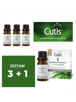 CUTIS Ł Lak na nehty s CBD 10 ml Balení 3 1