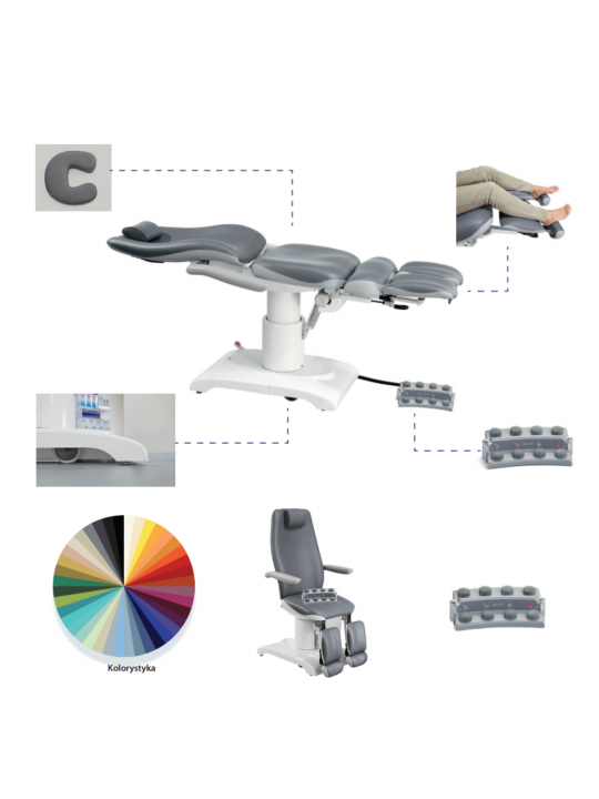 GERLACH Педикюрне крісло TECHNICIAN Concept F3 - вибір додаткових кольорів