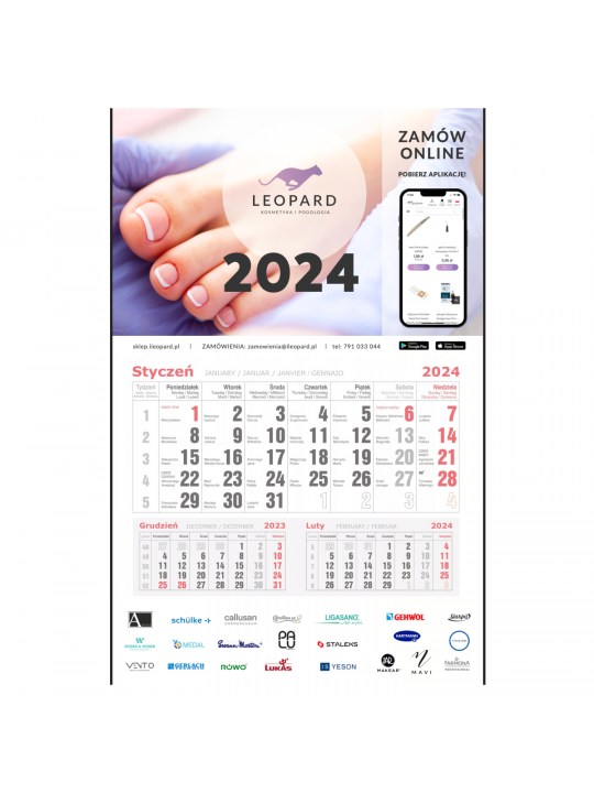 Calendar Mavi 2024