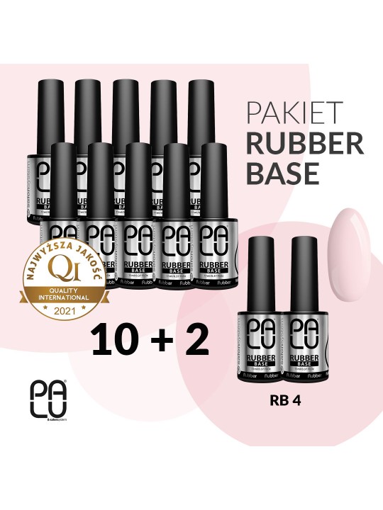 Palu Base 3in1 Rubber Base No. 4 Pink Cover 11ml Package 10 2