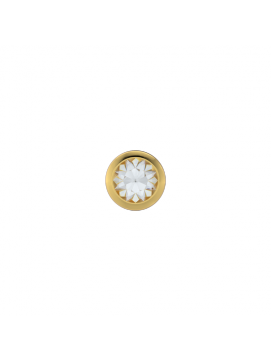 Studex System 75 Cubic zirconia earrings in a full frame, gold 2mm
