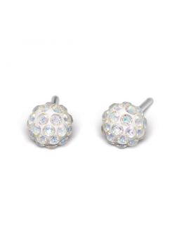 Studex System 75 Ball earrings with rhinestones 4.5 mm