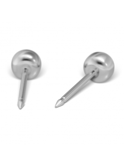 Náušnice Studex System 75 Ruby v celostříbrném osazení, 3mm