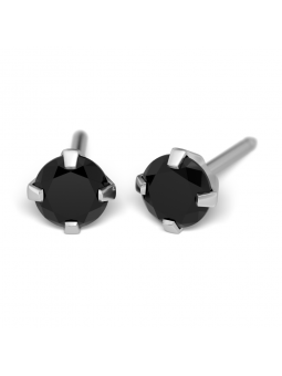 Studex System 75 Cubic Zirconia earrings Black 4mm