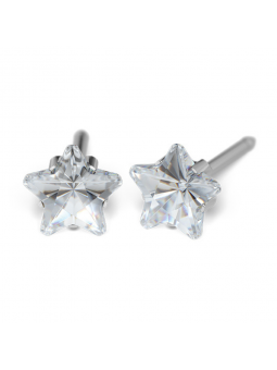 Studex System 75 Cubic Zirconia Earrings Star Cut 5mm