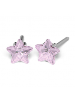 Studex System 75 Cercei Roz Cubic Zirconia Star Cut 5mm