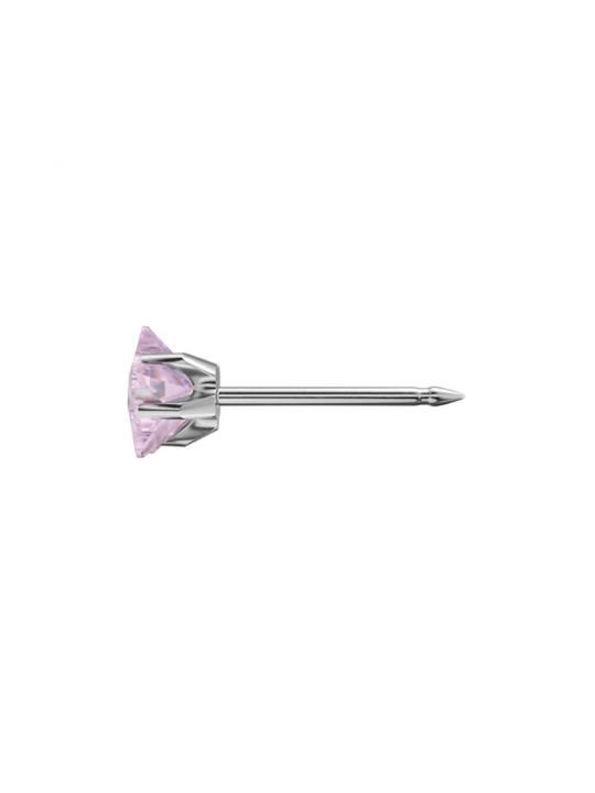 Studex System 75 Earrings Pink Cubic Zirconia Star Cut 5mm